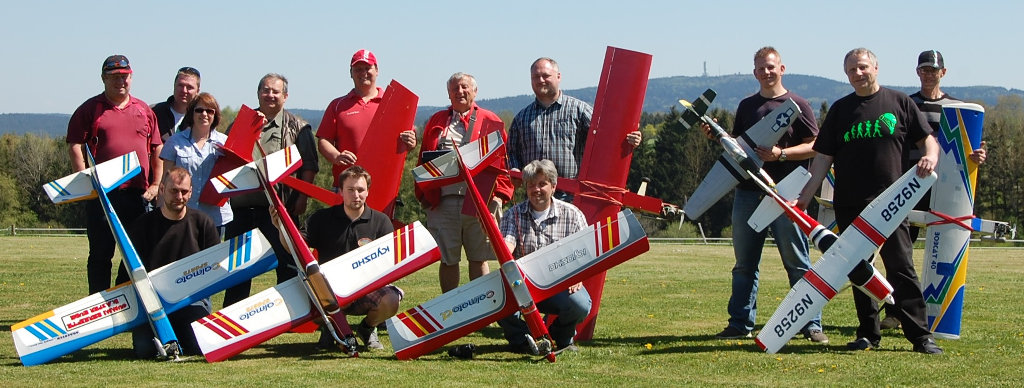 Gruppenbild Städtepokalfliegen in Schwarzenbach